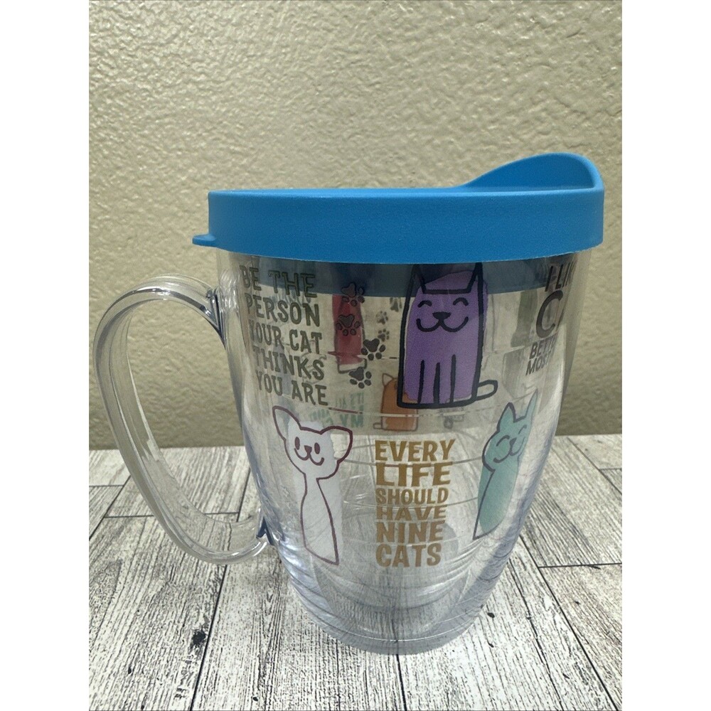 TERVIS - Mug 16 oz‎ Double Walled Insulated Tumbler - Travel Lid - About Cats